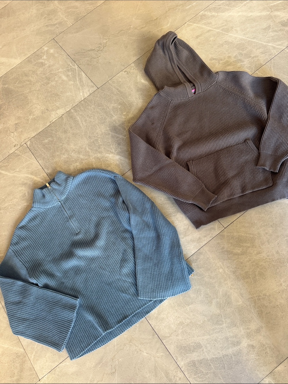 Edikted Sweater Duo - Rib-Knit Crewneck & Hooded Sweater